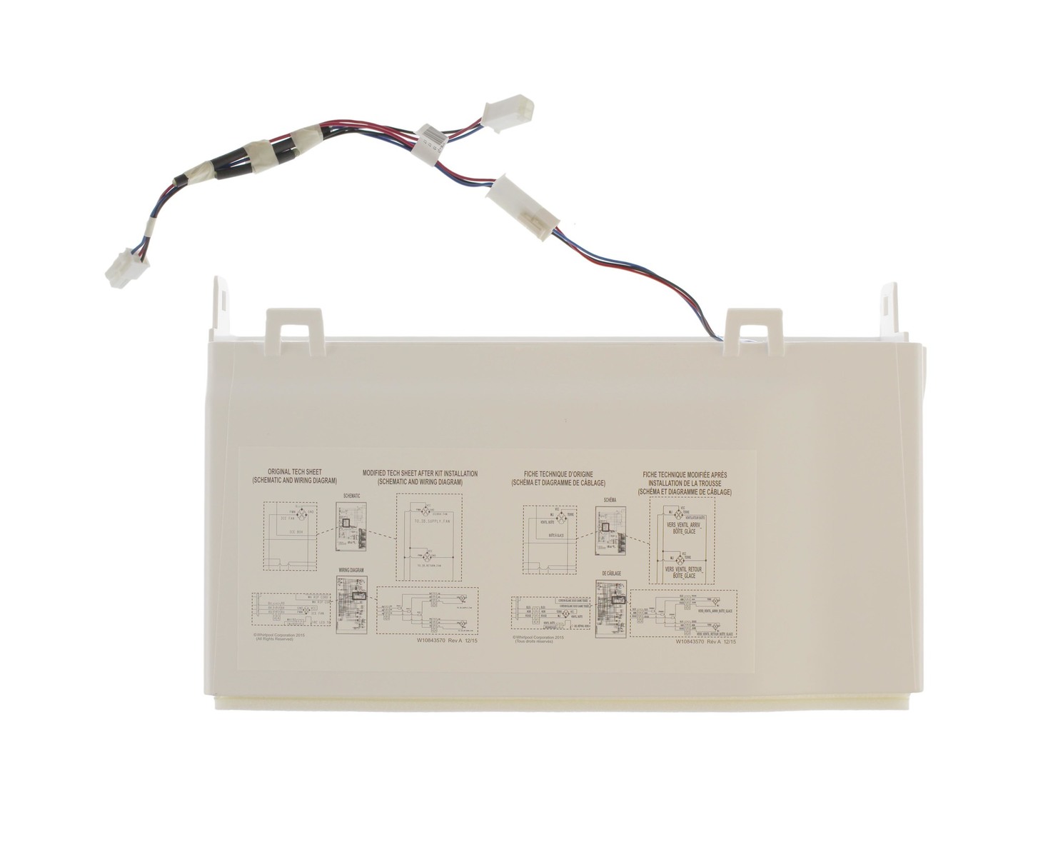 W10864518 - Genuine OEM Whirlpool Refrigerator Ice Box Adapter And Fan Motor Kit
